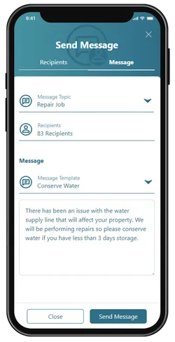 Showing the bulk message sent to everyone