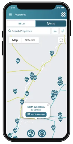 Showing the properties in the water scheme on a map