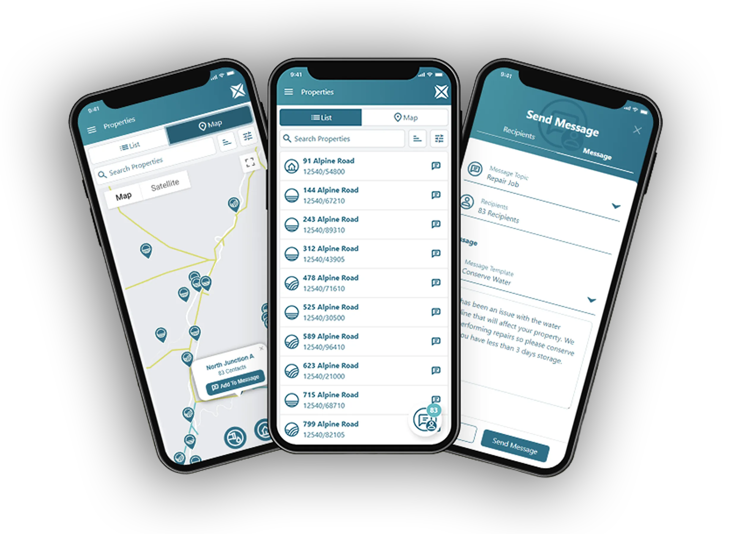Hydro custom software mobile mockups